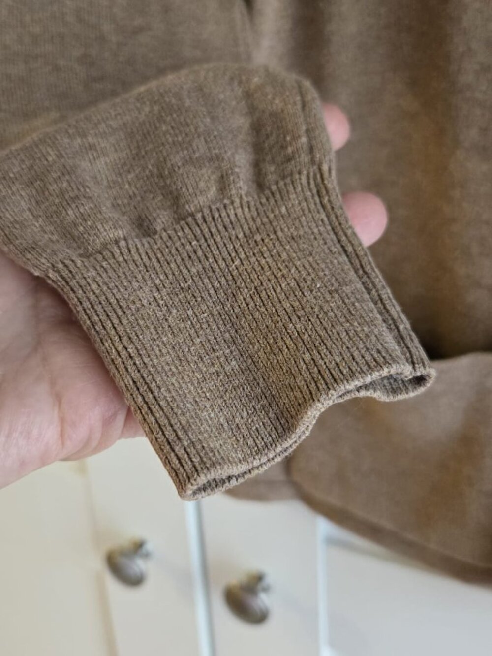 100% Cotton Banana Republic Taupe Cardigan Size M PTP20 - Picture 5 of 11
